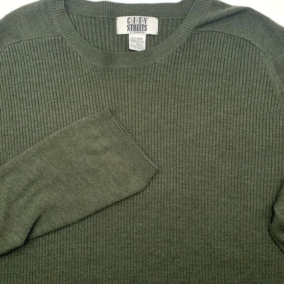 City Streets Other - City‎ Streets Men's Pullover Sweatshirt Long Sleeve Crew Neck Green XL Acrylic